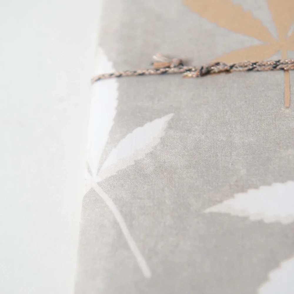 Print Fresh Leaf Print Cotton Bound Lined Journal